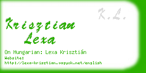 krisztian lexa business card